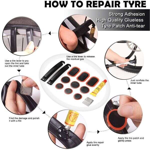 Ractorch - 15 in 1 set of bike repair tools