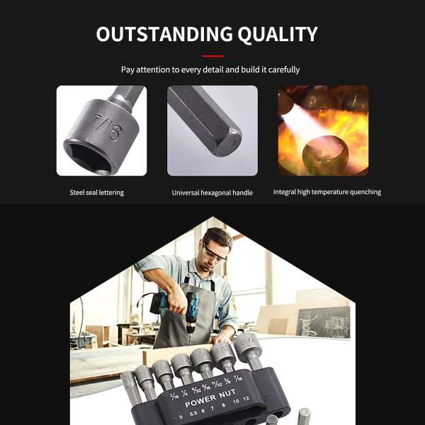 Drillzupp - Hex nut driver bit set