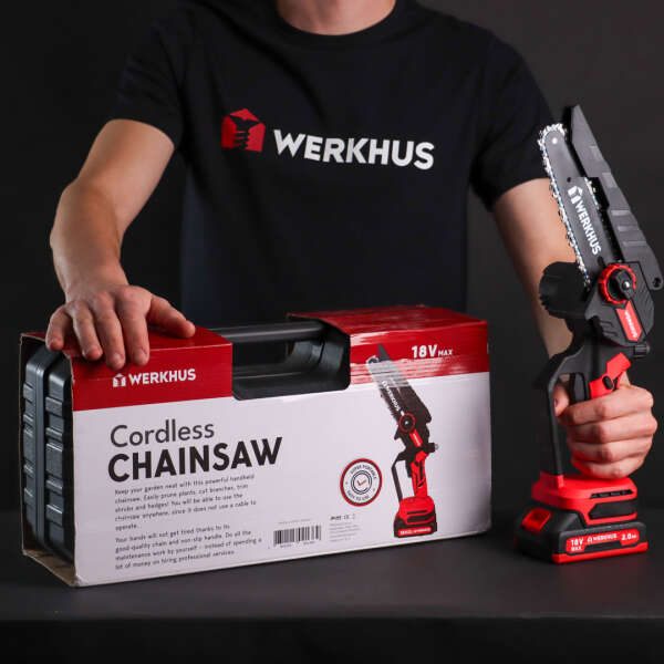 Werkhus cordless chainsaw - Powerful wood-sawing set