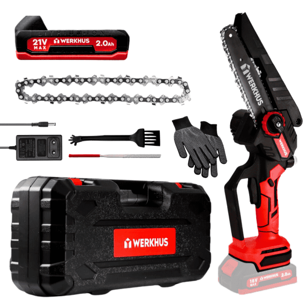Werkhus cordless chainsaw - Powerful wood-sawing set