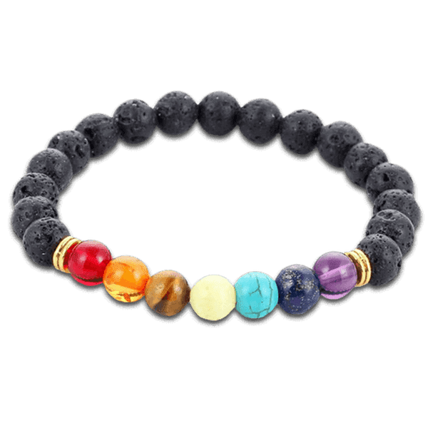ReiChi - Bracciale chakra in pietra lavica