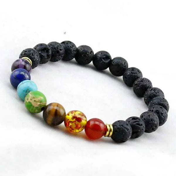 ReiChi - Bracciale chakra in pietra lavica