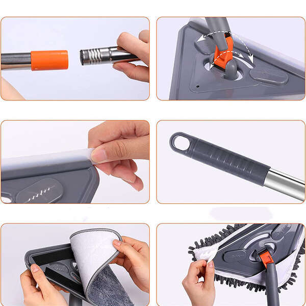 Scrublex - Rotatable triangle cleaning mop set