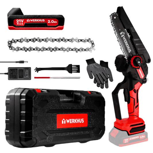 Werkhus cordless chainsaw - Powerful wood-sawing set